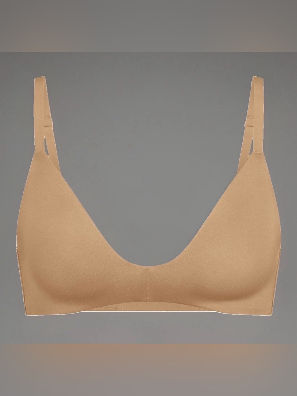SKIMS Wireless Form T‑Shirt Demi Bra Ochre Tan Smooth Supportive Size 38C NWT